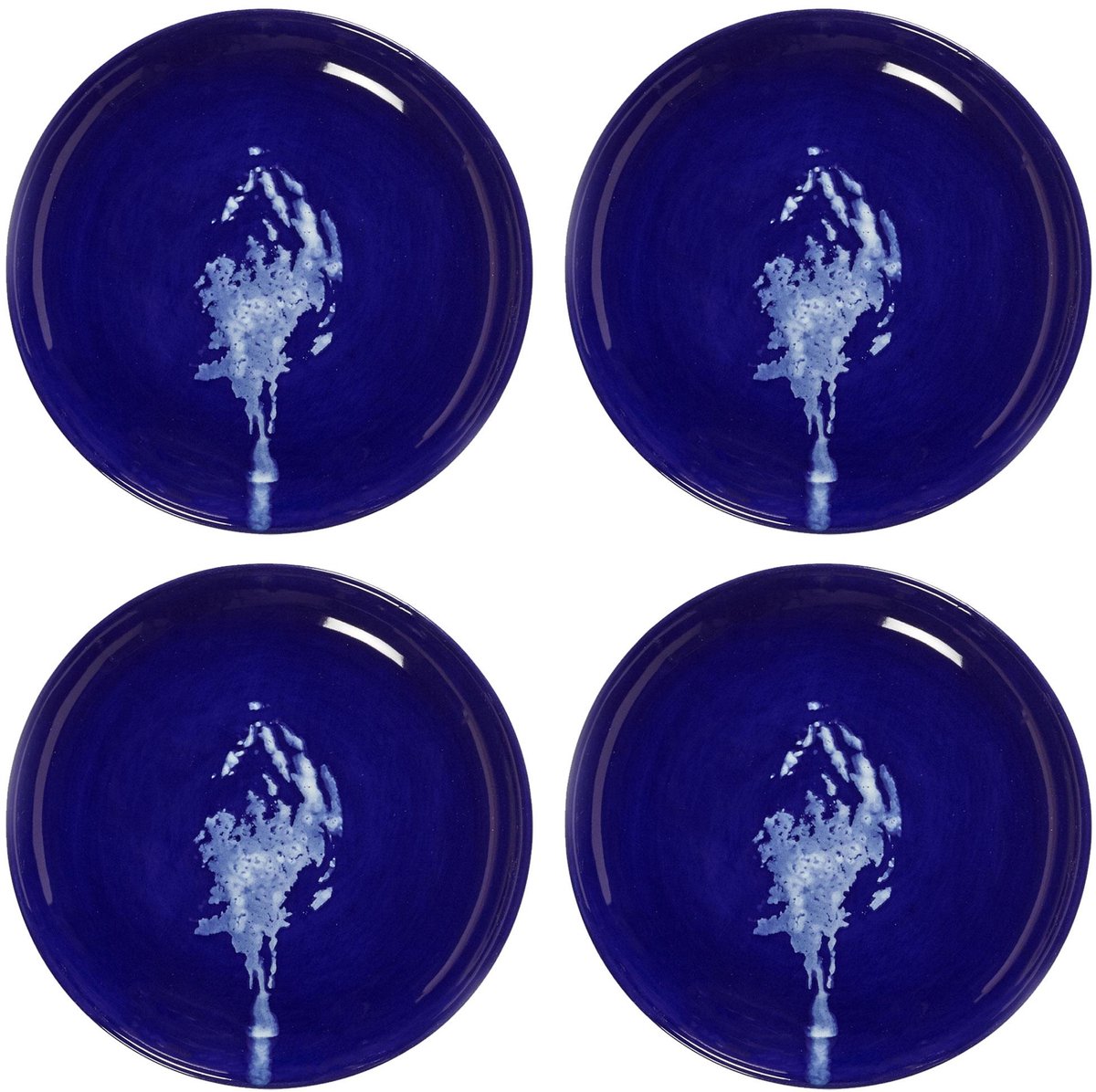 Serax - ottolenghi feast - bord xs - donkerblauw wit - 16 ø - 4 stuks