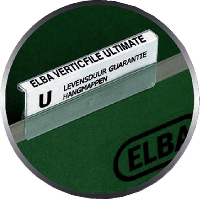Tira de guía Elba para guías de archivo verticales 65x16mm blanco