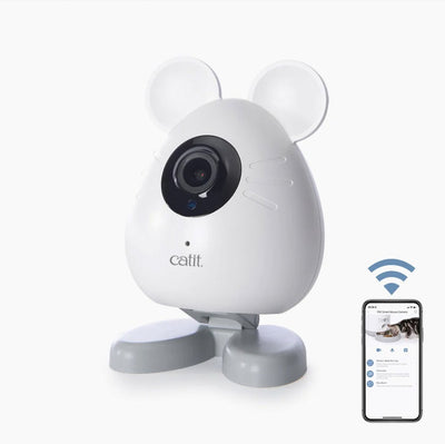 Catit pixi smart mouse camera - kattenspeelgoed - wit