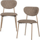 Sedie per sala da pranzo Wood Valor - poliestere - sabbia - set di 2