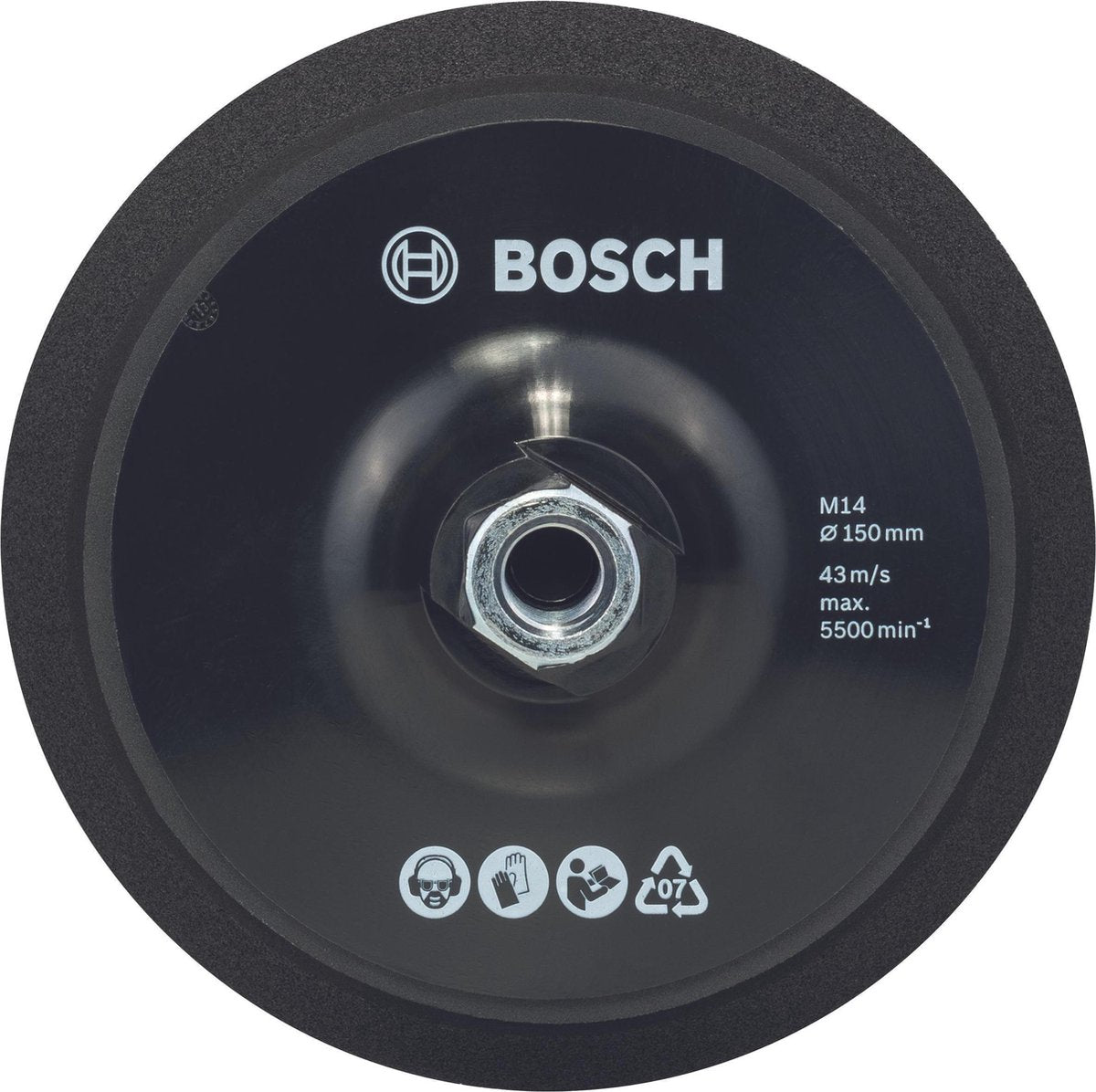 Platorello Bosch m 14 - ø 150 mm - con chiusura in velcro