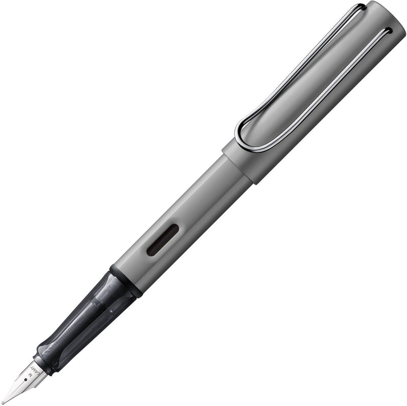 Pluma estilográfica de grafito Lamy al-star – Pluma estilográfica con mango ergonómico, plumín de acero pulido con grosor de escritura b – carcasa ligera de aluminio – incluye cartucho de tinta azul T 10 – para diestros