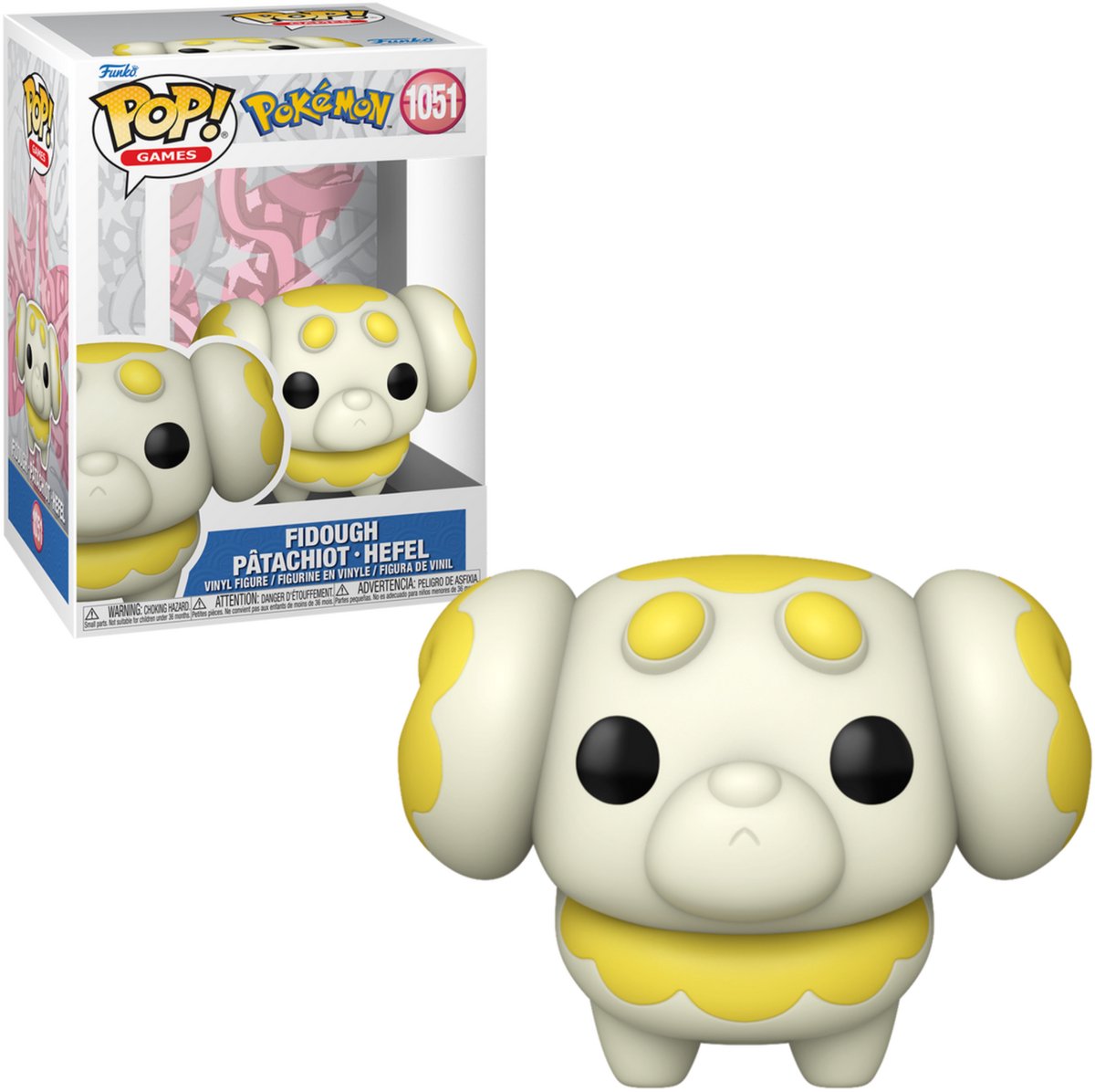 Funko pokémon fidough - patachiot - hefel vinylfiguur 1051 unisex pop! - neutraal - standard