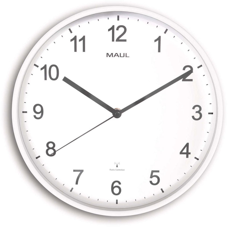 Reloj de pared Maul sprint 30rc incl. batería - blanca - 1 pieza - ø 30,5 x 5 cm -