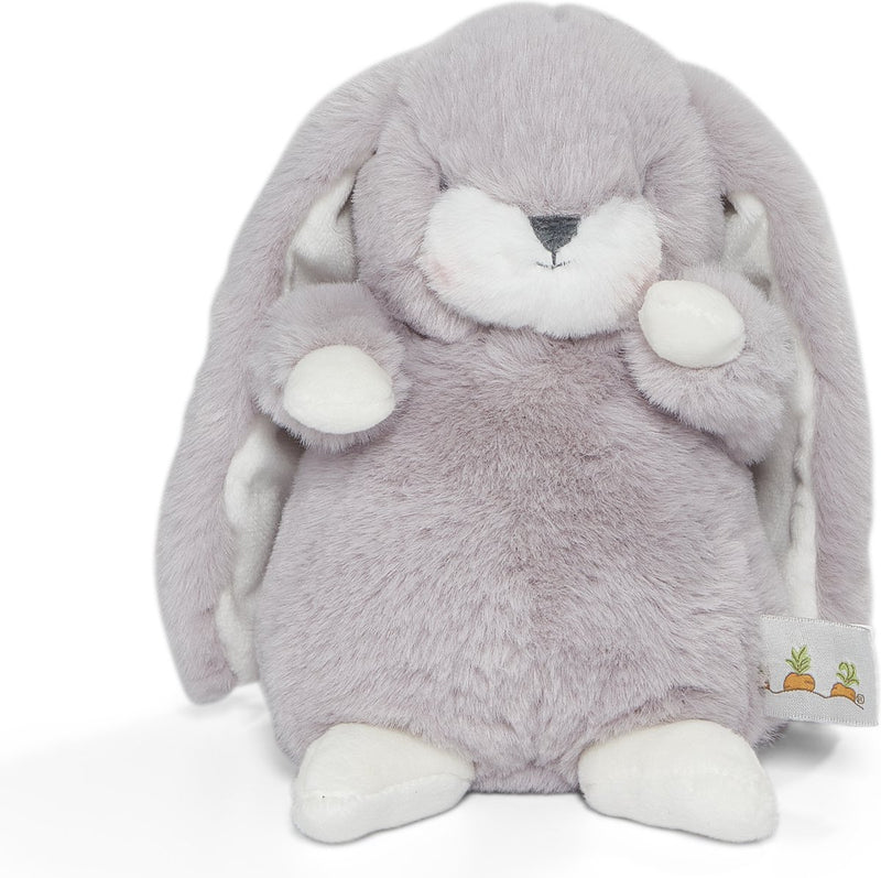 Bunnies by the bay sgranocchiano coniglio - animale di peluche - peluche per bambini - dettagli ricamati - pelliccia lilla - 20 cm