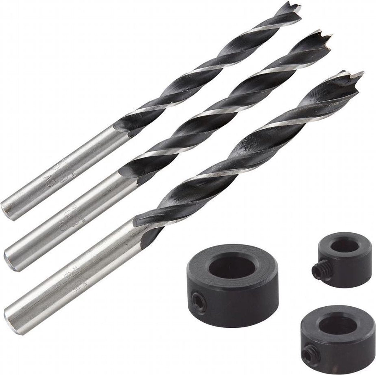 Wolfcraft - houtborenset met dieptestop voor deuvels - deuvelboren ø 6, 8, 10 mm - 2730000