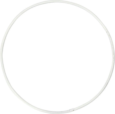 Creativ company anillo de alambre metálico, d 30 cm, espesor 3 mm, blanco, 5 piezas 1 caja