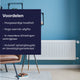 Plieger compact paneelradiator type 11 - wit - 60 x 140 cm