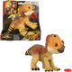 Mattel Jurassic World Rebirth Animale guardiano Aquilops 'Dolores', Dinosauro giocattolo interattivo con azione di attacco e suoni, Figura elettronica stile amico animale, con accessorio cibo