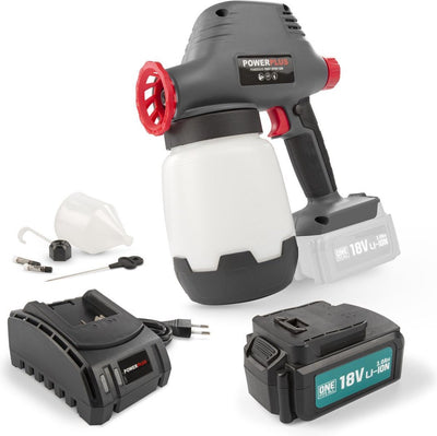 Pistola de pintura Powerplus powebpss3 - 18v - 1000ml - incl. bateria 18v 3.0ah y cargador