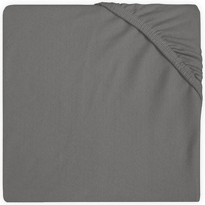 Jollein - lenzuolo con angoli per culla in jersey (grigio tempesta) - cotone - 60x120 cm
