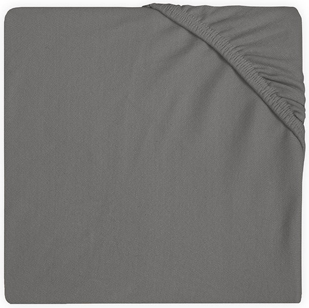 Jollein - bebé - sábana bajera ajustable para cuna jersey (gris tormenta) - algodón - sábana ajustable para cuna - 40 50x80 90cm