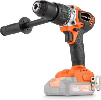 Trapano a percussione a batteria Powerplus Dual Power POWDP15250 - 3 in 1: trapani, martelli perforatori e viti, trapano da 20 V, 120 nm, viti destra e sinistra, senza batteria e caricabatterie