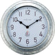 Nexttime Poppy – Orologio da parete per esterni – 22 cm – Metallo – Argento galvanizzato – Resistente alle intemperie