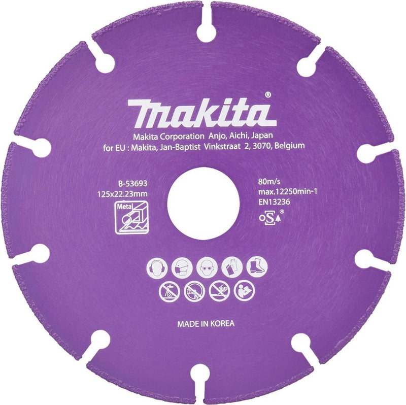 Accesorios makita disco de corte acero 125x22.23x1.3mm - b-53693 b-53693