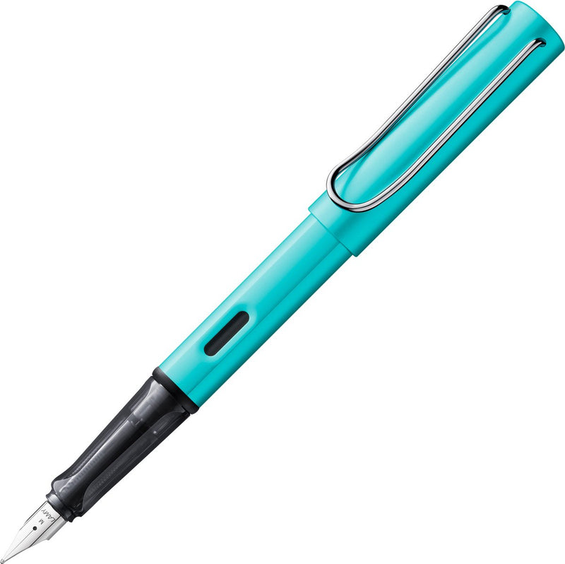 Pluma estilográfica Lamy al-star turmalina | carcasa de aluminio | agarre ergonómico | punta de acero b | incluyendo tinta azul t10