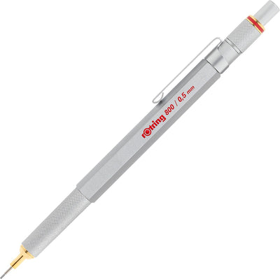 Portaminas Rotring 800 - 0,5 mm - carcasa de metal plateado