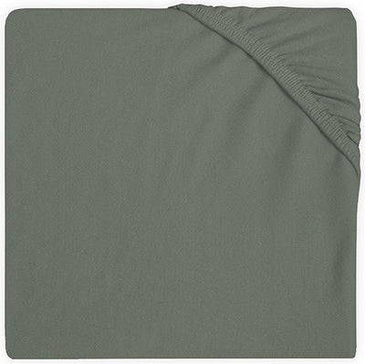 Jollein - lenzuolo con angoli per neonato in jersey (verde cenere) - cotone - lenzuolo con angoli - 75x95 cm