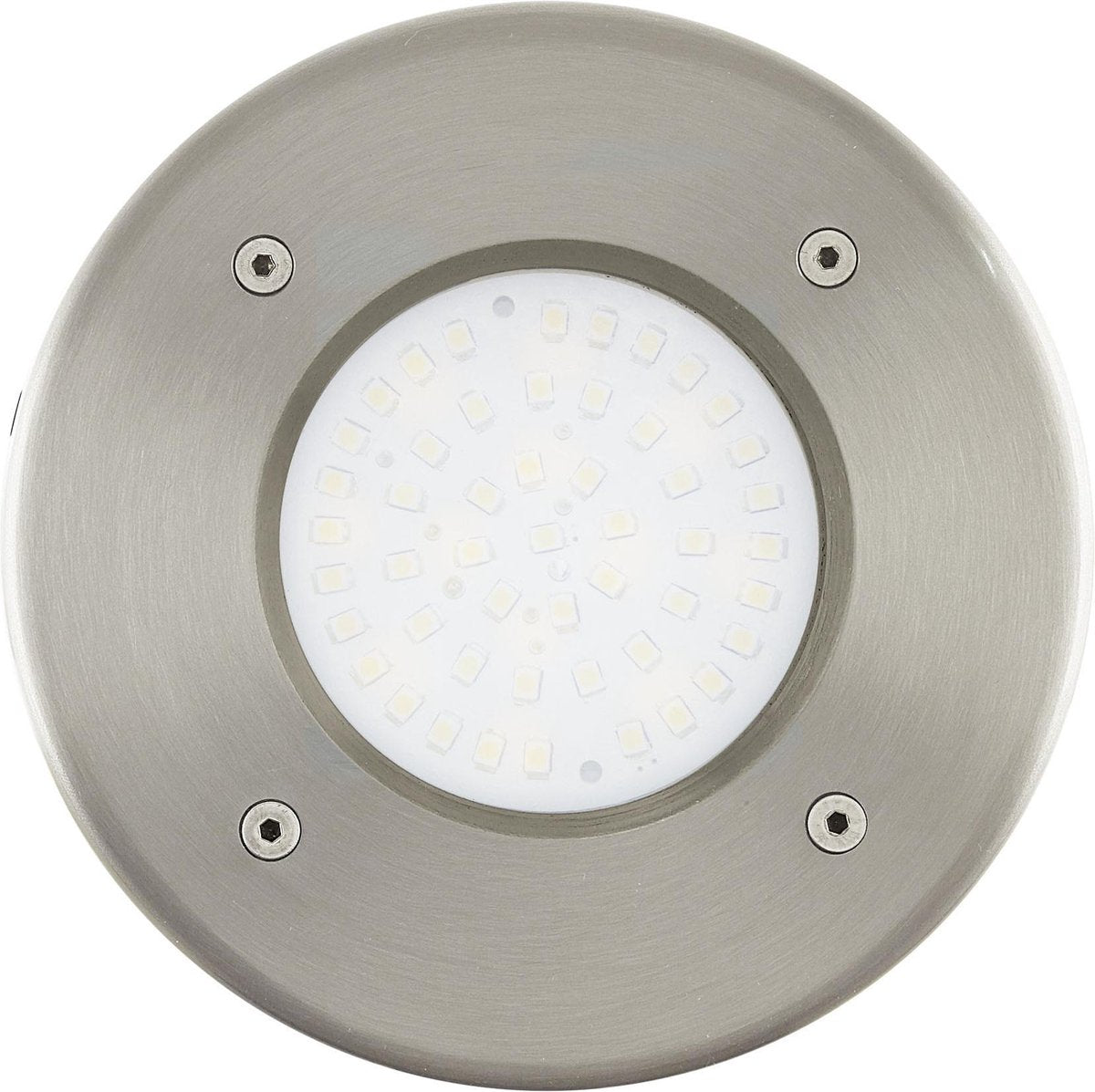 Eglo lamedo - buitenverlichting - grondinbouwlamp - 1 lichts - led - rvs - wit