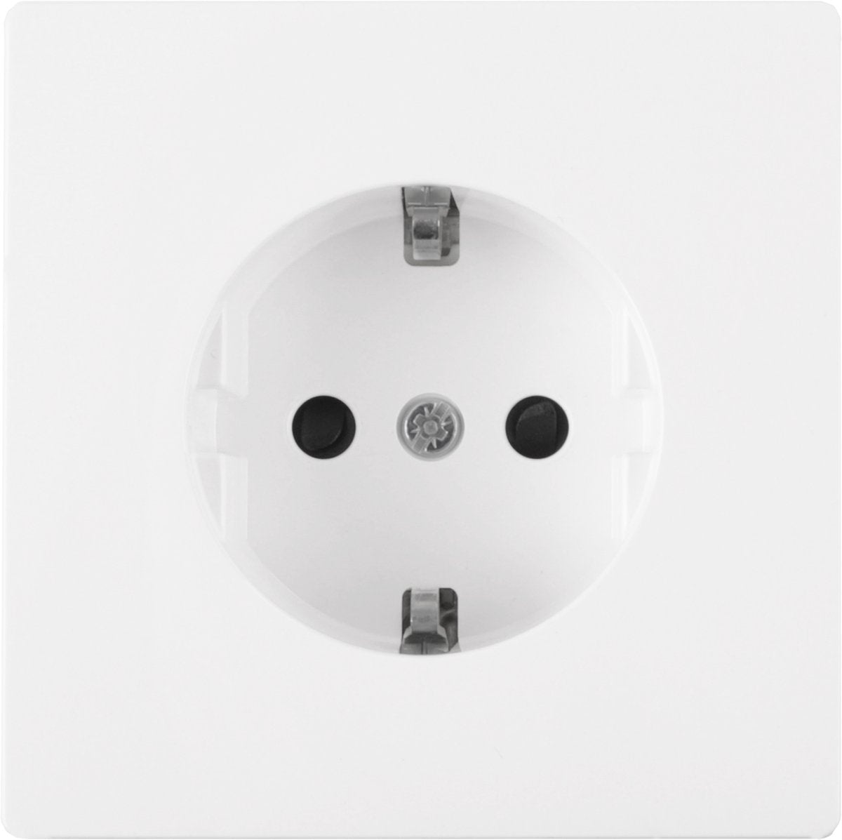 Schneider electric merten d-life contactdoos - inbouw - 1-voudig - randaarde - polarwit