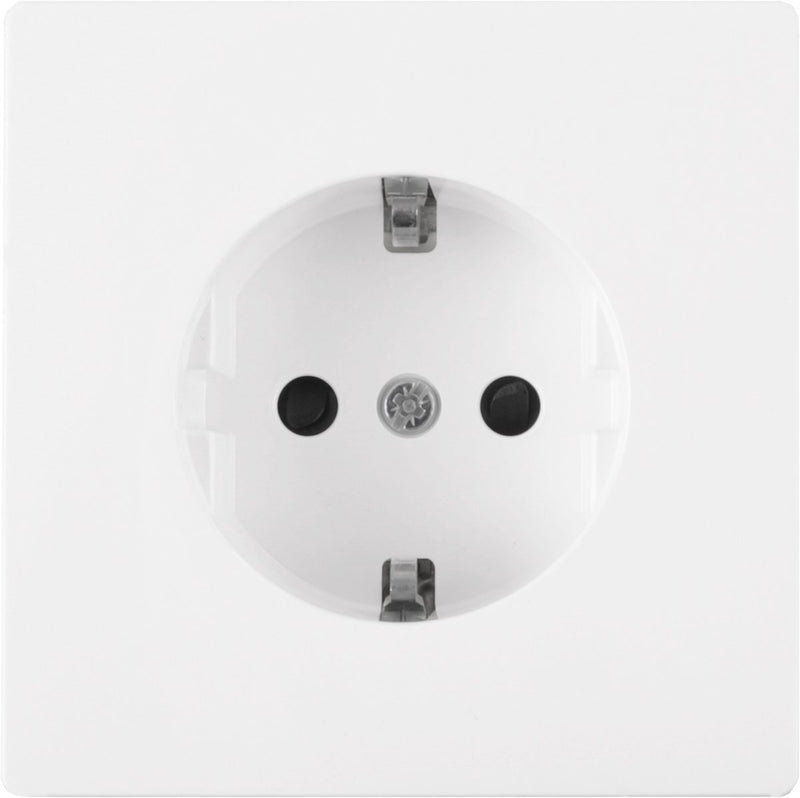 Schneider electric merten d-life contactdoos - inbouw - 1-voudig - randaarde - polarwit