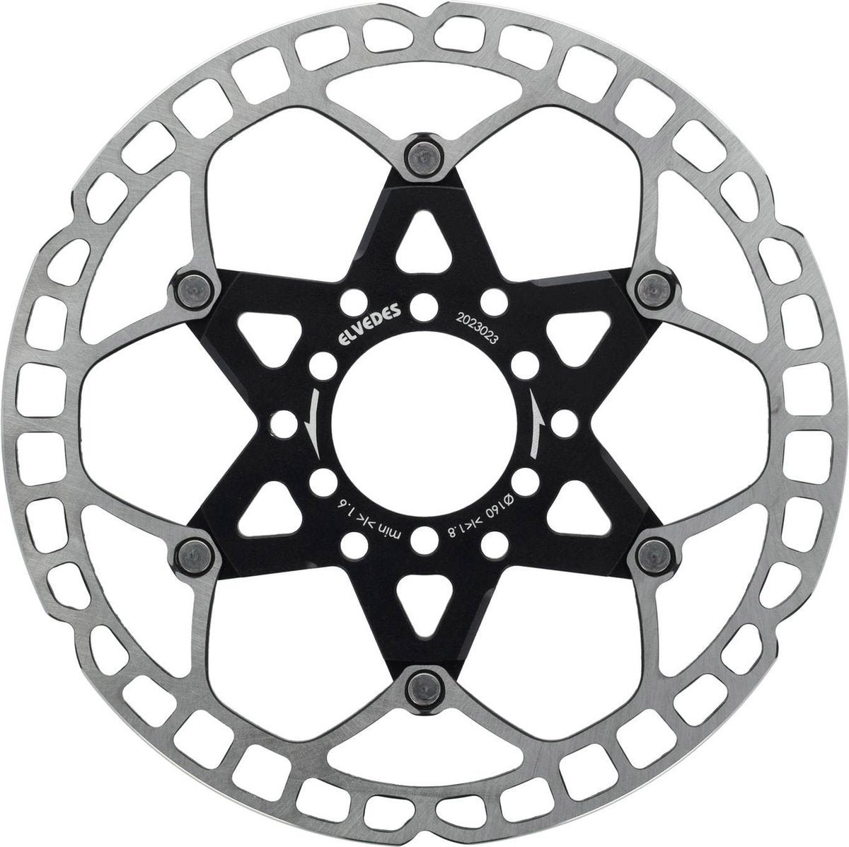 Elvedes brake disc Light weight 6-hole Ø160mm 1.8mm