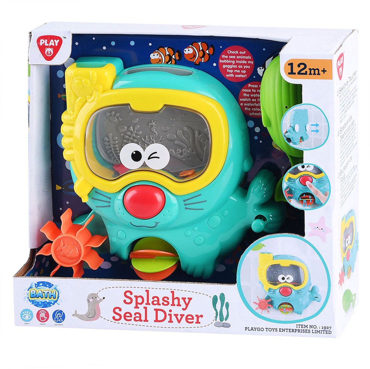 Gioca a bagno per il bagno con gli occhiali da immersione