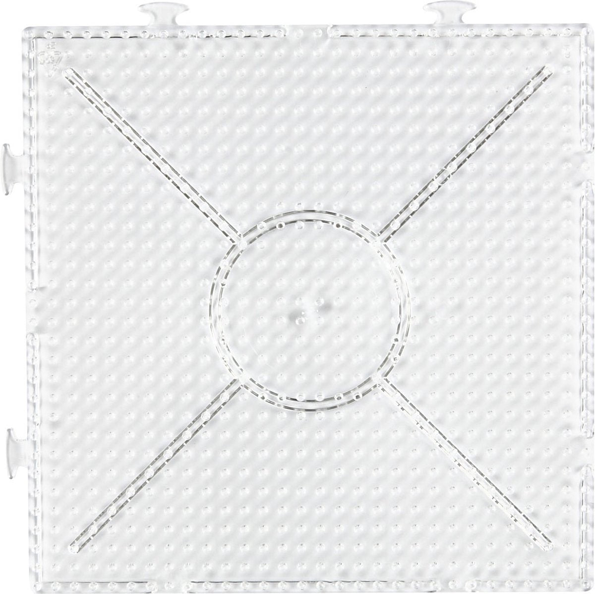Placa base Nabbi, cuadrada grande, medidas 15x15 cm, mediana, transparente, 1 unidad
