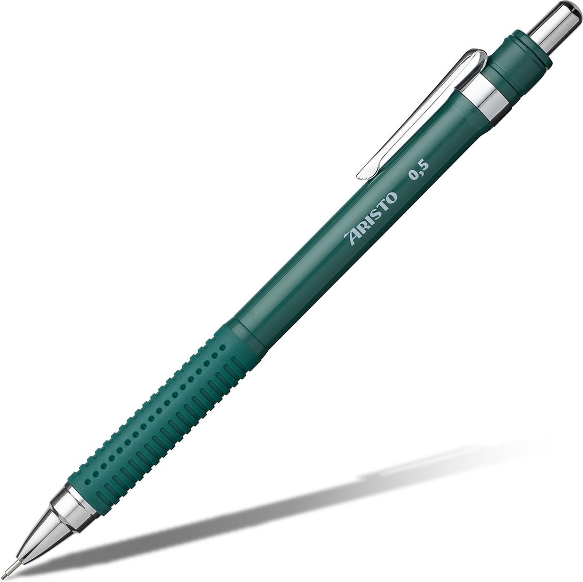 Portamine Aristo - serie studio art - pennino 0,5 mm - durezza hb - con gomma - verde mistico - ar-85719