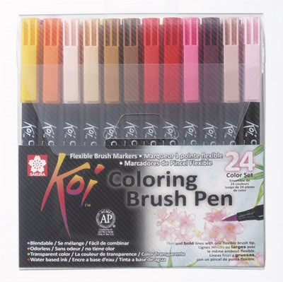 Juego de bolígrafo para colorear sakura koi, 24 colores