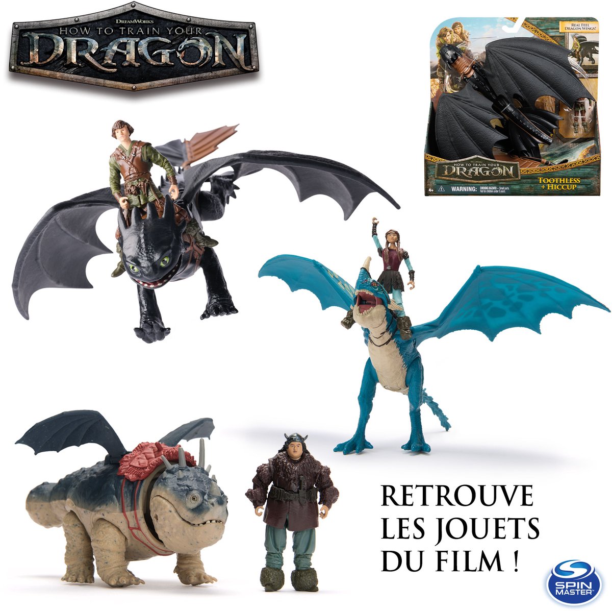 Draghi Dreamworks: come addestrare il tuo drago - come domare un drago - vipera cattiva e astrid - action figure duo vichingo - giocattoli