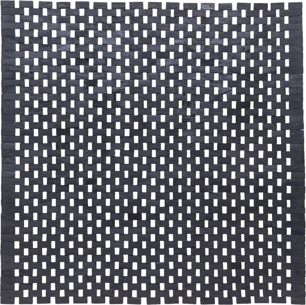 Bloque de madera Sealskin - alfombra de baño 60x60 cm - 100% madera reciclada - teca negra