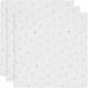 Jollein - panno idrofilo piccolo 70x70 cm - panni salva ruttino - cotone morbido - 3 pezzi - adorabili uccellini