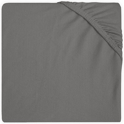 Jollein - lenzuolo con angoli per bambini in jersey (grigio tempesta) - cotone - lenzuolo con angoli per bambini, lenzuolo con angoli per bambini - 75x95 cm