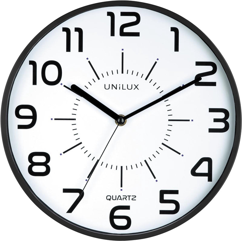 Orologio pop Unilux - nero - ø 28 - rotondo - silenzioso