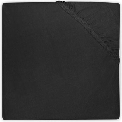 Jollein - bebè - lenzuolo con angoli jersey (nero) - cotone - lenzuolo con angoli - 40 50x80 90 cm