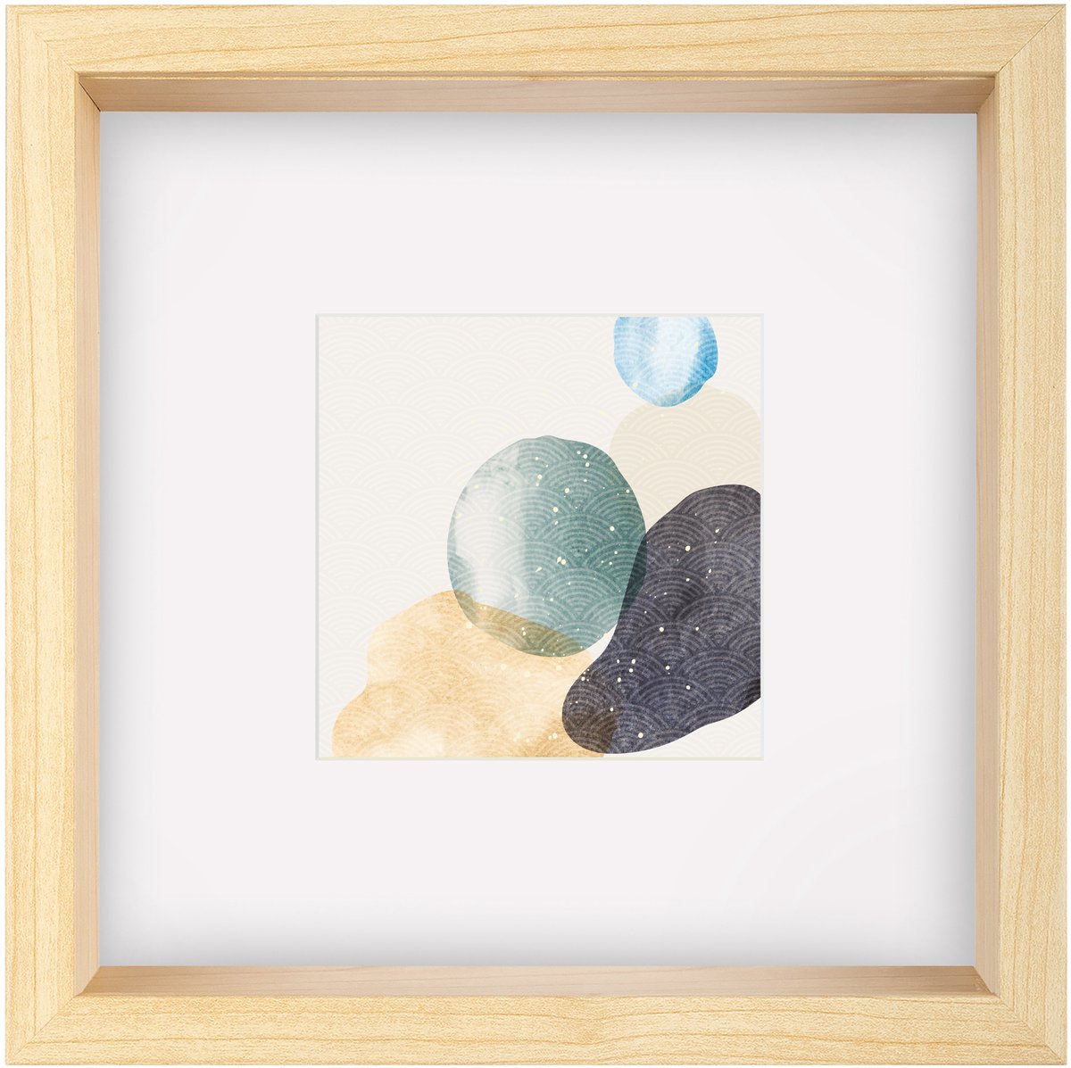 Walther shape - 3d fsc houten lijst - fotoformaat 25x25 cm - kunstglas - berken