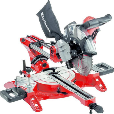 Tronzadora radial eléctrica Einhell tc-sm 2534 1 dual - 2350 w - ø250 mm - sistema de deslizamiento integrado - cabezal de sierra inclinable hacia la izquierda y hacia la derecha - incl. hoja de sierra de 48 dientes