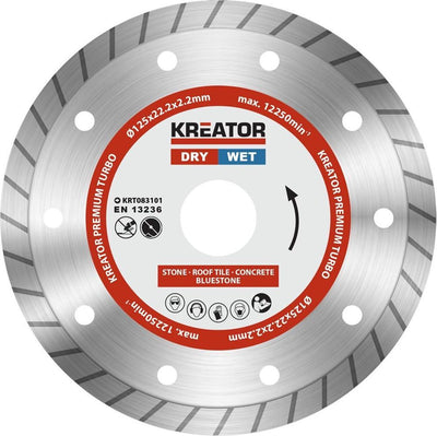 Set dischi diamantati Kreator krt083101 – ø125mm – universale