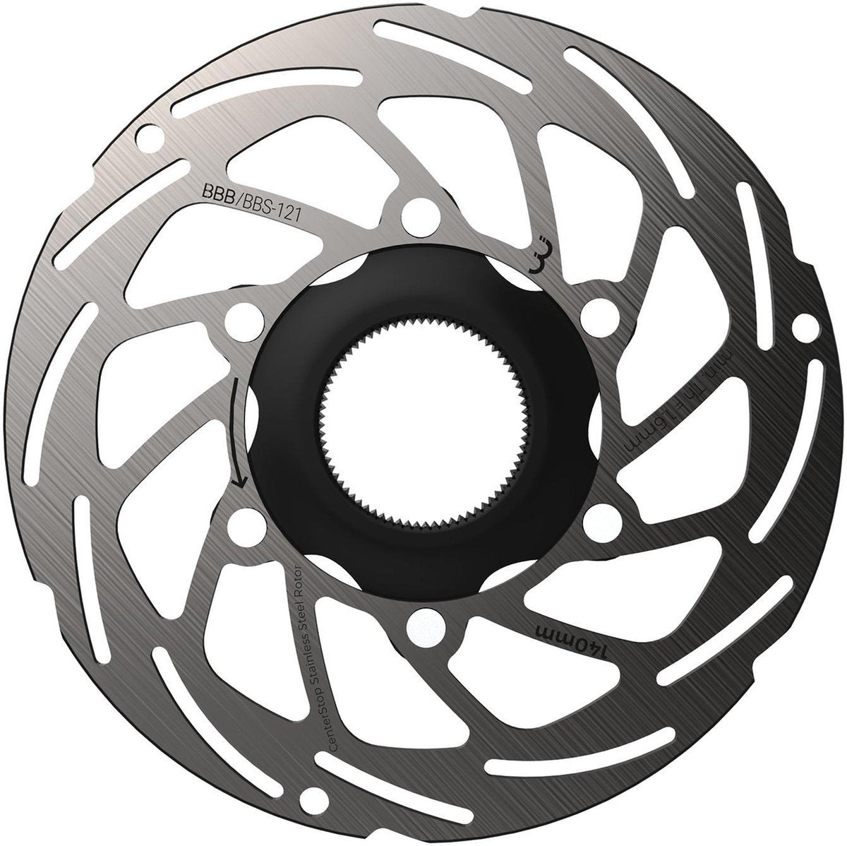 Bbb cycling schijfrem centerstop center lock remschijf bbs-121 - zilver - 140 mm