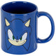 Karactermania - sonic the hedgehog - sega face - tazza in confezione regalo - tazze - bustine di caffè - blu