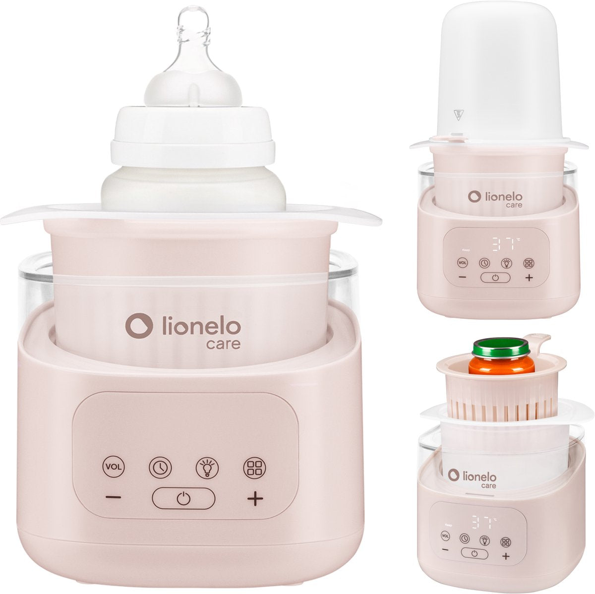 Lionelo thermup 4.0 flessenwarmer – met unieke uitneembare container – 400w snel opwarmen – 6 functies incl. steriliseren ontdooien – nachtlampje met 3 standen – touchscreen – temperatuurregeling 25-100°c – veilig hygiënisch design