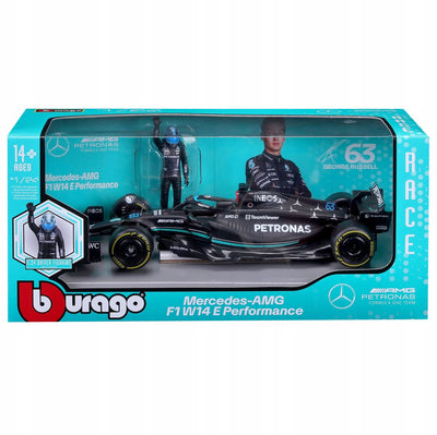Bburago 1:24 mercedes-amg f1 russel metal model car