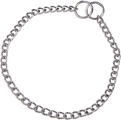 Hs Sprenger collar para perros plateado 2,5 mm girado a la izquierda (60 cm)