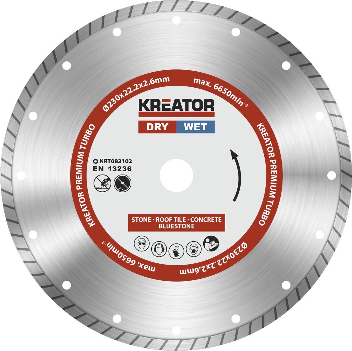 Juego de discos de diamante Kreator krt083102 – ø230mm – universal