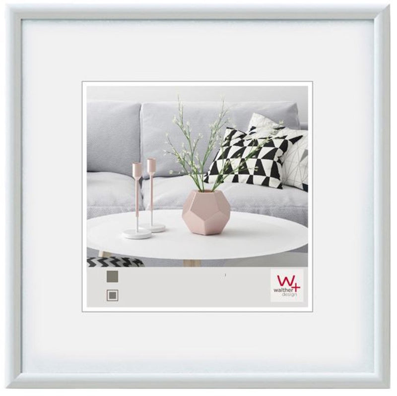 Walther galeria - cornice in plastica - misura foto 30x30 cm - bianco