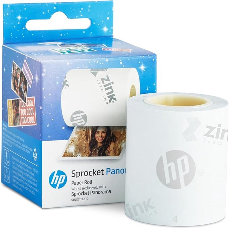 HP - carta per panorama 500 - stampa istantanea - carta da stampa - 54 stampe - crea foto a colori lunghe da 0,5 a 2 pollici
