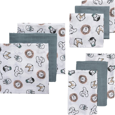 Meyco baby animal starter set - 9-pack - hydrophilic - multicolour