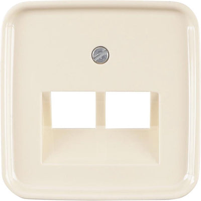 Busch-jaeger si plato central crema tel data 2x8pl
