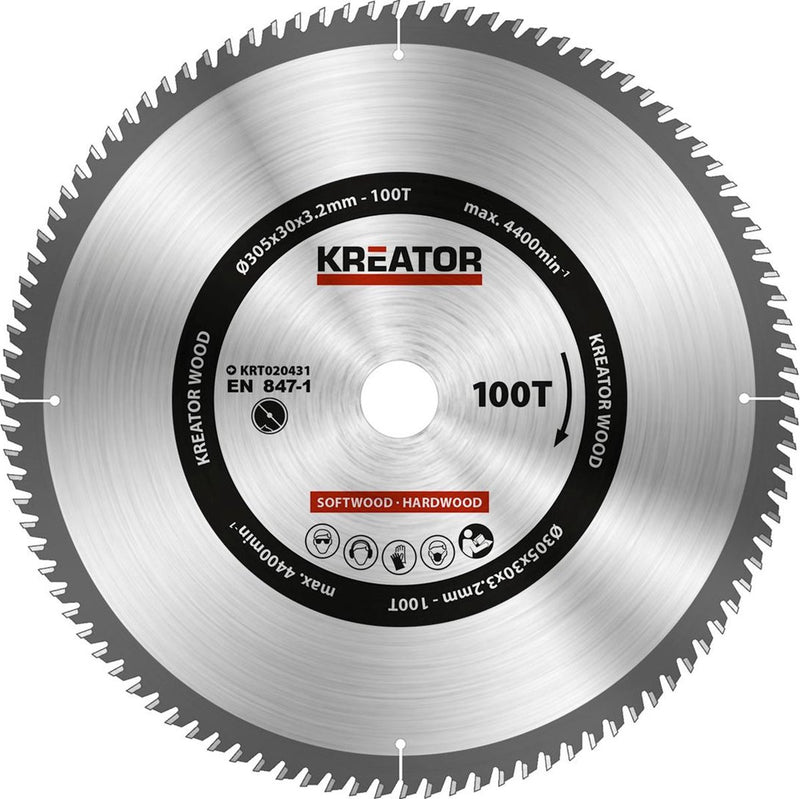 Lama per sega Kreator krt020432 legno - 315mm60t